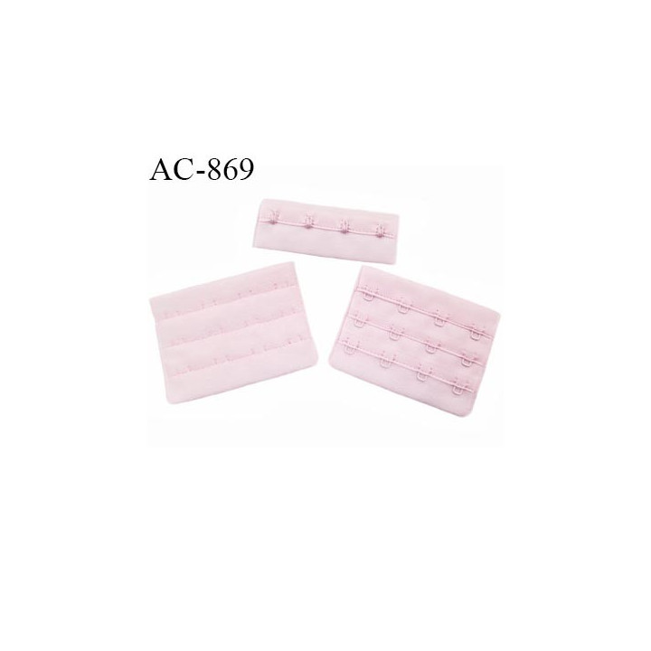 Agrafe 76 mm attache SG haut de gamme couleur rose babydoll 3 rangées 4 crochets fabriqué en France prix à l'unité