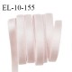 Elastique 10 mm lingerie haut de gamme couleur rose pâle brillant fabriqué en France prix au mètre