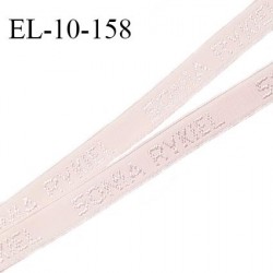 Elastique lingerie 10 mm très haut de gamme couleur rose pétale inscription Sonia Rykiel prix au mètre