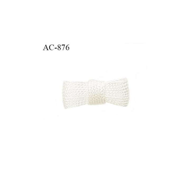 Noeud lingerie satin 17 mm couleur perle haut de gamme largeur 17 mm hauteur 8 mm prix à l'unité