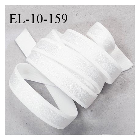 Elastique 10 mm bretelle lingerie haut de gamme fabriqué en France couleur blanc élastique souple et brillant prix au mètre
