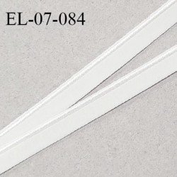 Elastique 7 mm lingerie haut de gamme fabriqué en France couleur naturel avec liseré brillant prix au mètre