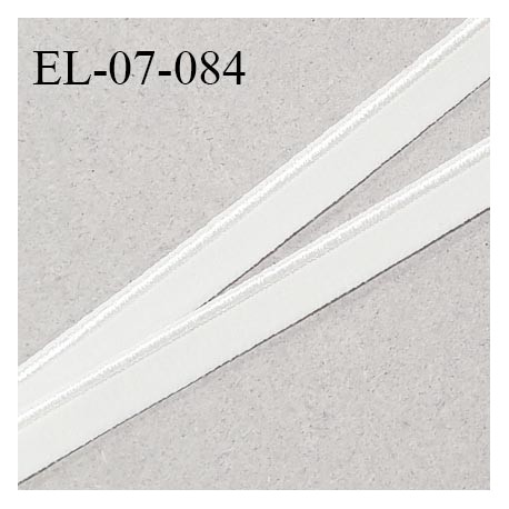 Elastique 7 mm lingerie haut de gamme fabriqué en France couleur naturel avec liseré brillant prix au mètre