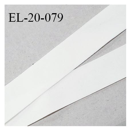 Elastique 20 mm haut de gamme élastique souple couleur blanc fabriqué en France largeur 20 mm prix au mètre