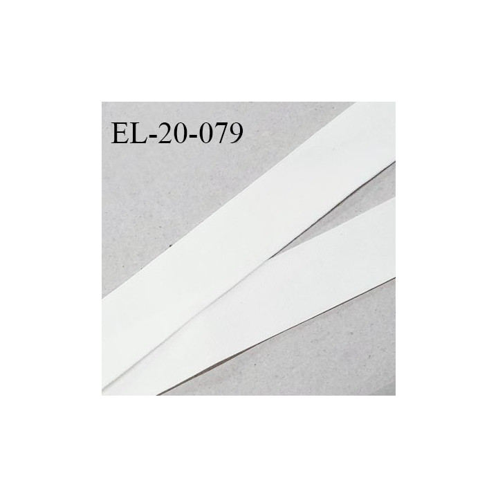 Elastique 20 mm haut de gamme élastique souple couleur blanc fabriqué en France largeur 20 mm prix au mètre