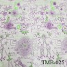 Tissu lycra pour le bain et lingerie très haut de gamme violet et vert avec des motifs avec des reliefs