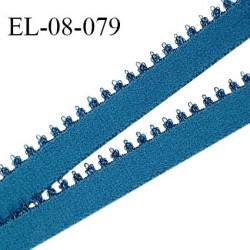 Elastique picot 8 mm lingerie haut de gamme fabriqué en France élastique souple couleur bleu vert prix au mètre