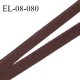 Elastique 8 mm lingerie haut de gamme fabriqué en France couleur moka avec liseré brillant largeur 8 mm prix au mètre