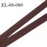 Elastique 8 mm lingerie haut de gamme fabriqué en France couleur moka avec liseré brillant largeur 8 mm prix au mètre