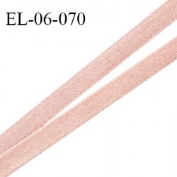 Elastique 6 mm fin spécial lingerie élastique souple style velours couleur rose fabriqué en France largeur 6 mm prix au mètre