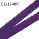 Elastique 12 mm lingerie haut de gamme couleur violet pensée fabriqué en France largeur 12 mm prix au mètre