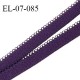 Elastique picot 7 mm lingerie couleur violet foncé haut de gamme Fabriqué en France largeur 7 mm prix au mètre