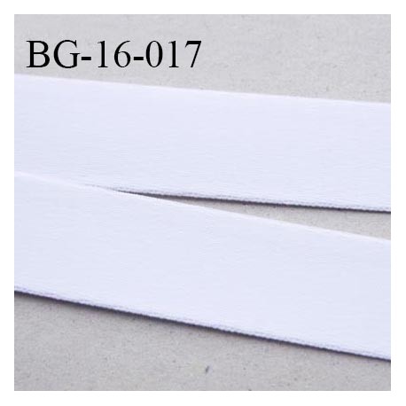 Devant bretelle 16 mm en polyamide attache bretelle rigide pour anneaux couleur blanc haut de gamme prix au mètre