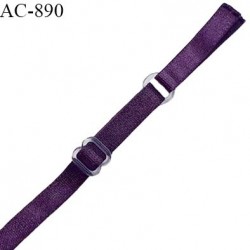 Bretelle lingerie SG 8 mm couleur violet brillant longueur 46 cm + pré-attache avant l'anneau prix à l'unité