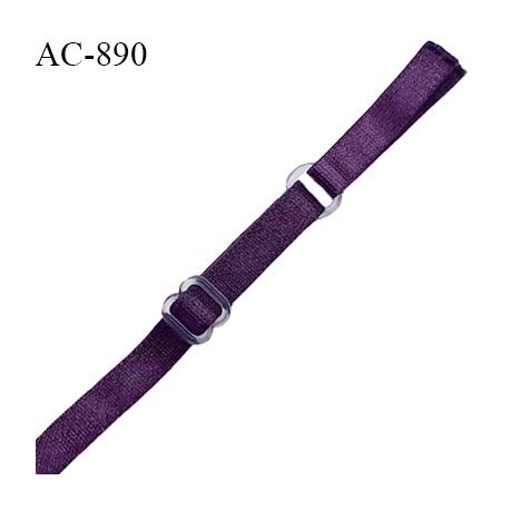 Bretelle lingerie SG 8 mm couleur violet brillant longueur 46 cm + pré-attache avant l'anneau prix à l'unité
