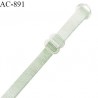 Bretelle lingerie SG 8 mm couleur vert amande brillant longueur 44 cm prix à l'unité