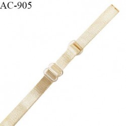 Bretelle lingerie SG 8 mm couleur doré brillant longueur 45 cm + pré-attache avant l'anneau 3 cm prix à l'unité