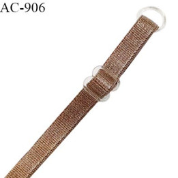 Bretelle lingerie SG 8 mm couleur bronze brillant longueur 40 cm prix à l'unité
