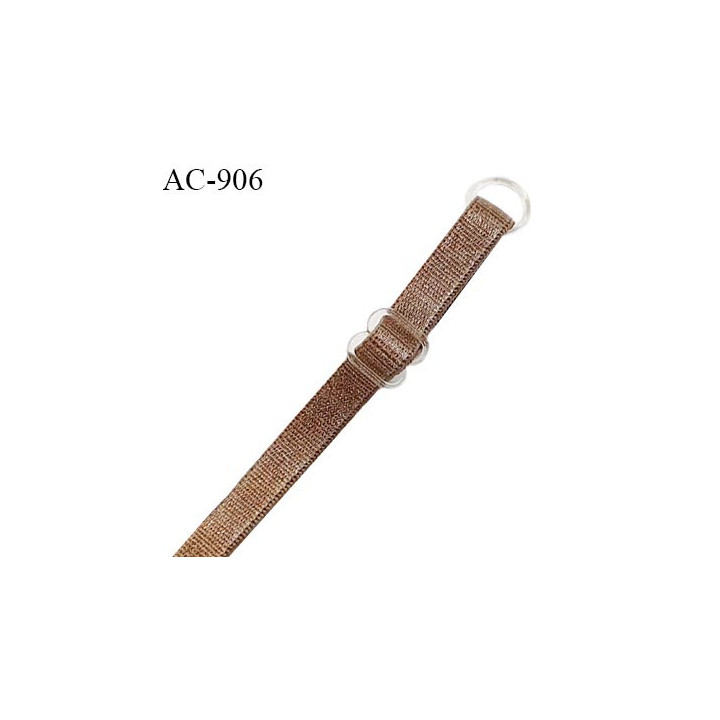 Bretelle lingerie SG 8 mm couleur bronze brillant longueur 40 cm prix à l'unité