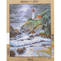 Canevas à broder 50 x 65 cm marque MAIN D'OR Le phare