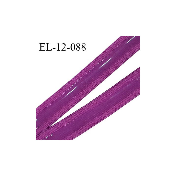Elastique 12 mm anti-glisse haut de gamme couleur violine fabriqué en France prix au mètre