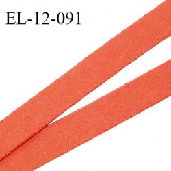 Elastique 12 mm lingerie et bretelle haut de gamme fabriqué en France couleur orange pastel largeur 12 mm prix au mètre