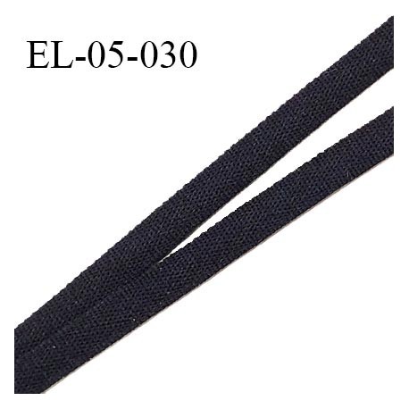 Elastique 5 mm lingerie haut de gamme fabriqué en France couleur noir largeur 5 mm légèrement bombé prix au mètre