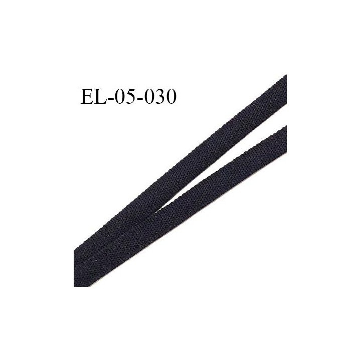 Elastique 5 mm lingerie haut de gamme fabriqué en France couleur noir largeur 5 mm légèrement bombé prix au mètre