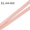 Elastique 4 mm fin spécial lingerie élastique souple style velours couleur rose poudré fabriqué en France prix au mètre