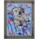 canevas 40x50 marque SEG DE PARIS chien patch dog dimension 40 centimètres par 50 centimètres 100 % coton