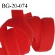 Scratch type velcro 20 mm à coudre couleur rouge prix au mètre pour les 2 faces velours et crochet largeur 20 mm
