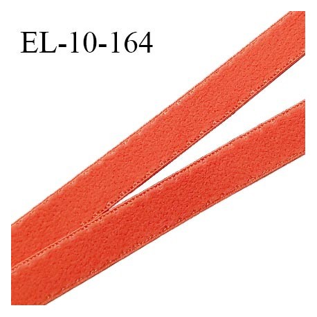 Elastique 10 mm lingerie haut de gamme fabriqué en France couleur orange pastel élastique souple doux au toucher prix au mètre