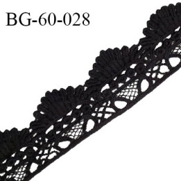 Galon ruban guipure 60 mm couleur noir largeur 60 mm prix au mètre