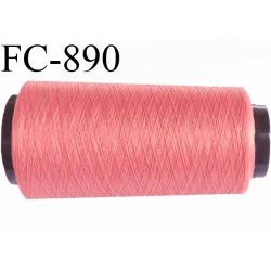 CONE de fil mousse polyamide fil n° 120 couleur rose  longueur de 1000 mètres bobiné en France