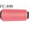 CONE de fil mousse polyamide fil n° 120 couleur rose longueur de 1000 mètres bobiné en France