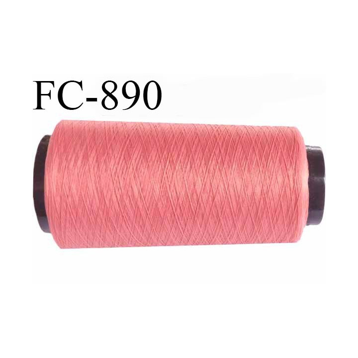 CONE 2000 m fil mousse polyamide fil n° 120 couleur rose  longueur de 2000 mètres bobiné en France
