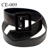 Ceinture 105 cm style vinyle couleur noir longueur 105 cm largeur 4 cm épaisseur 2.5 mm prix à l'unité