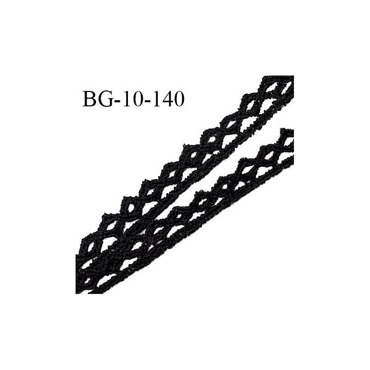 Galon dentelle 10 mm couleur noir largeur 10 mm prix au mètre