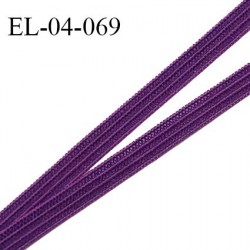 Elastique 4 mm spécial lingerie et couture couleur violet grande marque fabriqué en France élastique très souple prix au mètre