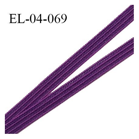 Elastique 4 mm spécial lingerie et couture couleur violet grande marque fabriqué en France élastique très souple prix au mètre