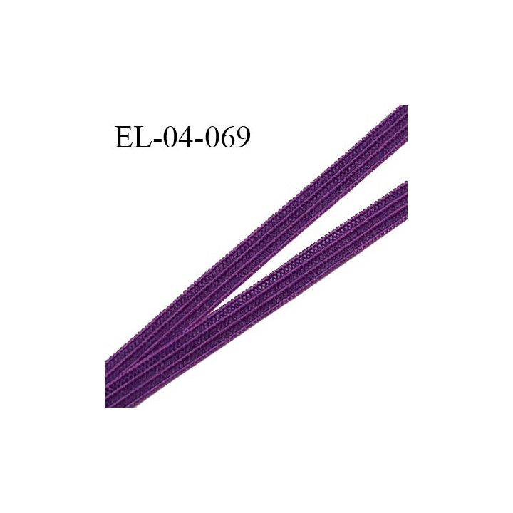 Elastique 4 mm spécial lingerie et couture couleur violet grande marque fabriqué en France élastique très souple prix au mètre