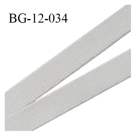 Devant bretelle 12 mm en polyamide attache bretelle rigide pour anneaux couleur gris galet haut de gamme prix au mètre