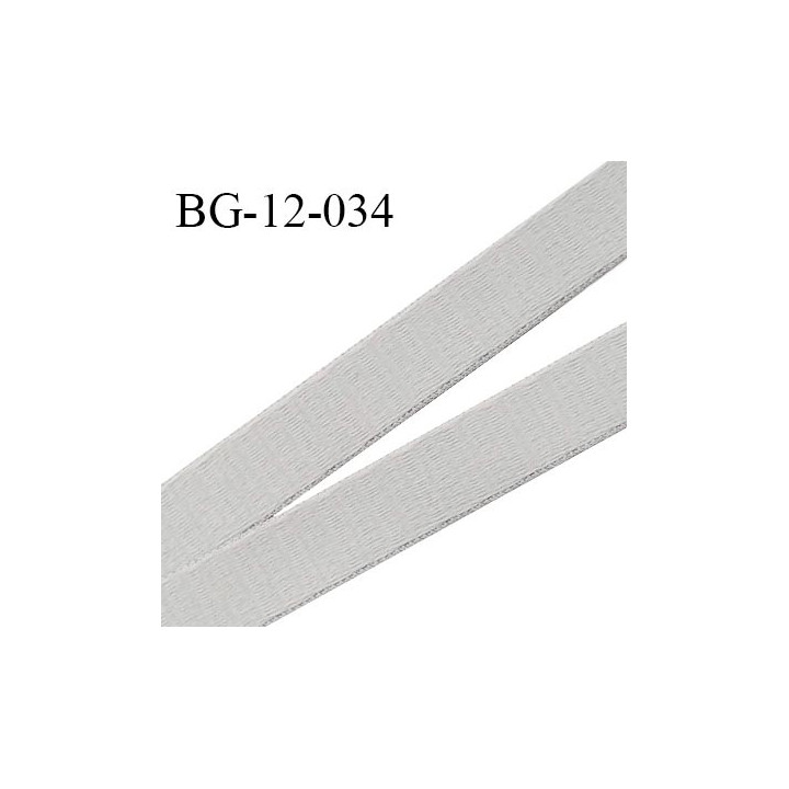 Devant bretelle 12 mm en polyamide attache bretelle rigide pour anneaux couleur gris galet haut de gamme prix au mètre