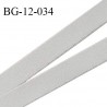 Devant bretelle 12 mm en polyamide attache bretelle rigide pour anneaux couleur gris galet haut de gamme prix au mètre
