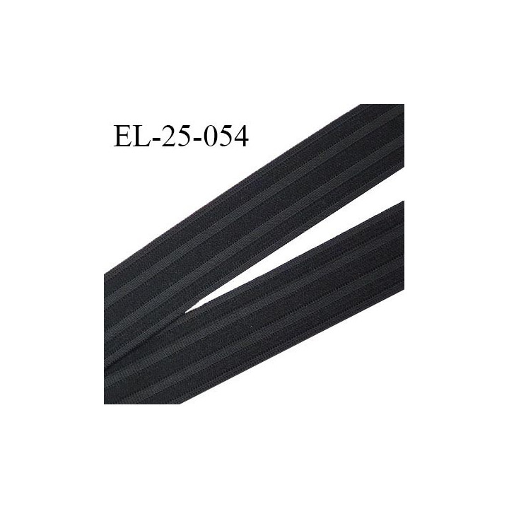Elastique polygomme 25 mm couleur noir haut de gamme smock séchage rapide largeur 25 mm prix au mètre