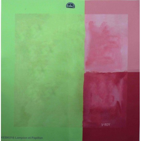 toile aida DMC 5.5 pts au cm coupon de 50 cm x 50 cm neuf couleur vert rose bordeau 