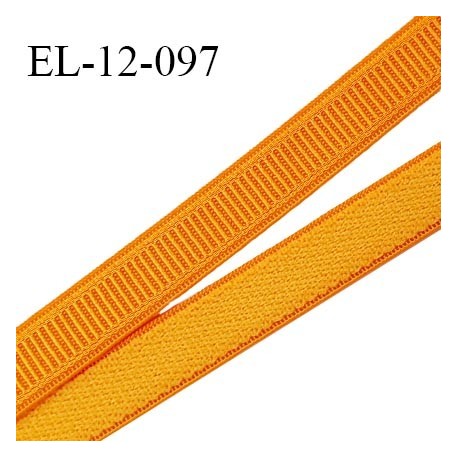 Elastique 12 mm lingerie haut de gamme fabriqué en France couleur orange bonne élasticité prix au mètre