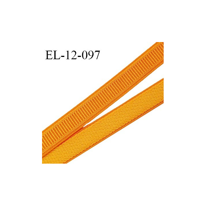Elastique 12 mm lingerie haut de gamme fabriqué en France couleur orange bonne élasticité prix au mètre