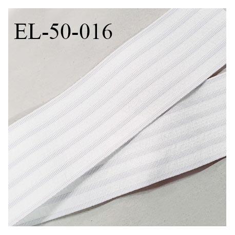 Elastique polygomme 50 mm couleur naturel haut de gamme smock séchage rapide largeur 50 mm prix au mètre