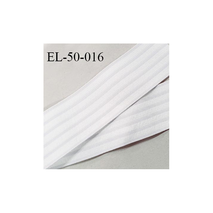 Elastique polygomme 50 mm couleur naturel haut de gamme smock séchage rapide largeur 50 mm prix au mètre